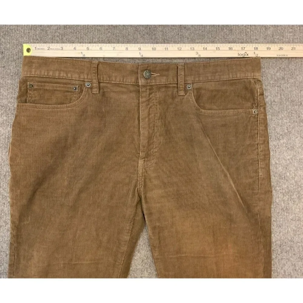 J Crew Pants Mens 35x32 Slim Fit Flex Corduroy Straight Leg Preppy Casual Chino